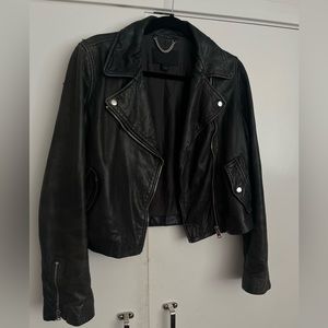 J. Crew Collection Washed Leather
Motorcycle Jacket (L)